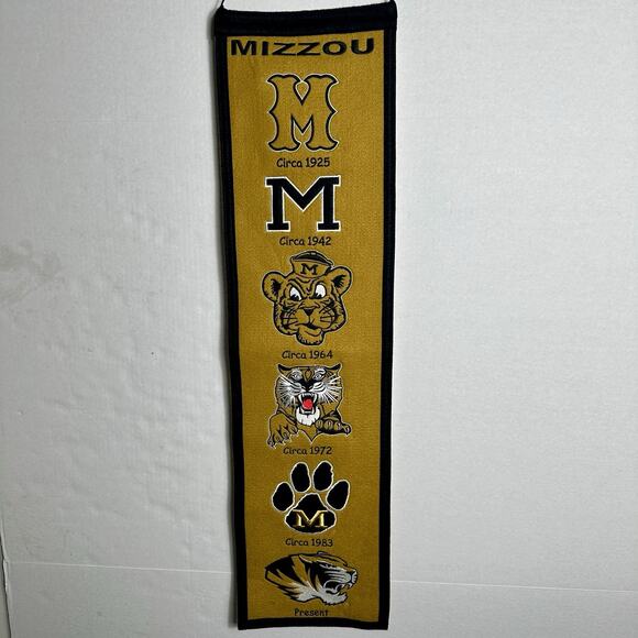 Missouri Tigers NCAA Winning Streak Heritage Banner 8×32 Wool Official Licensed - Picture 1 of 9